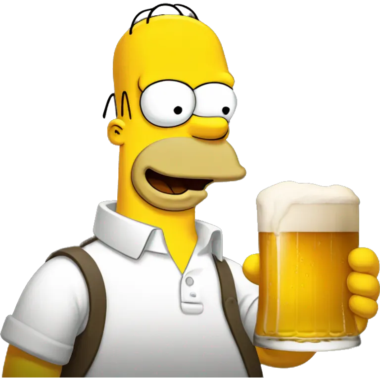 Homer Simpson qui boit une bière  emoji