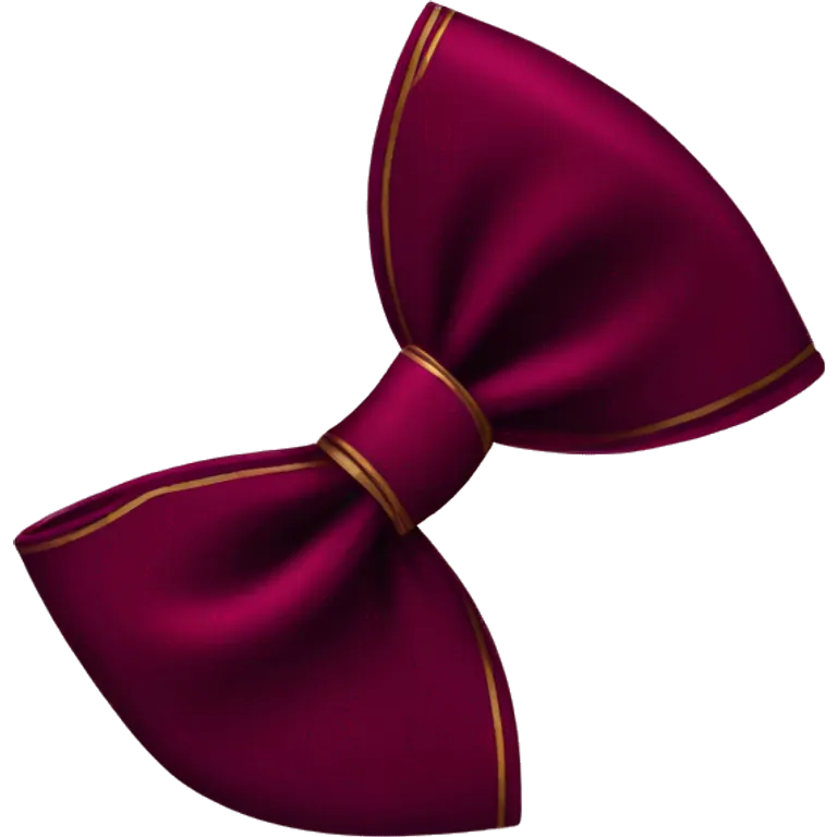Burgundy velvet bow  emoji