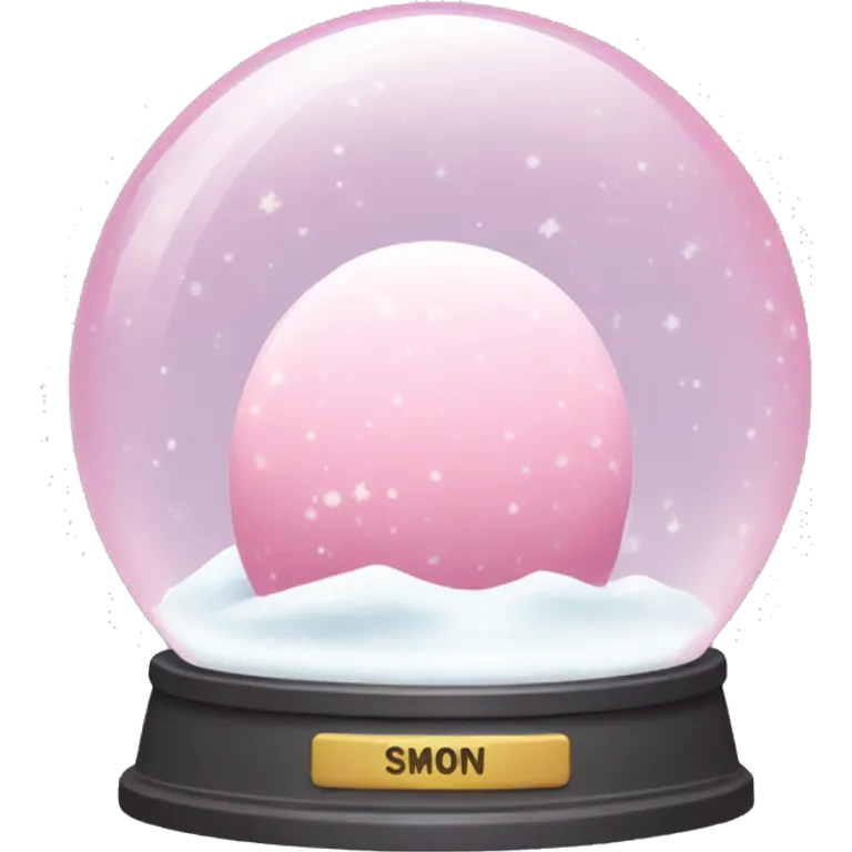 Pastel pink snow globe emoji