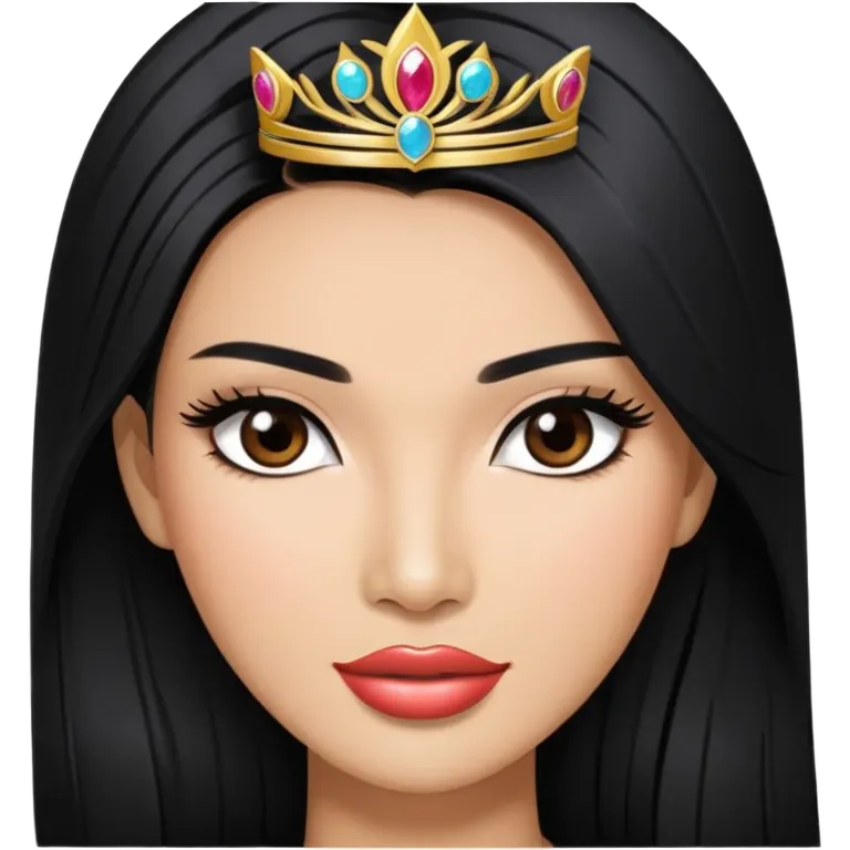 Miss universe south east Asian with very long straight black hair emoji