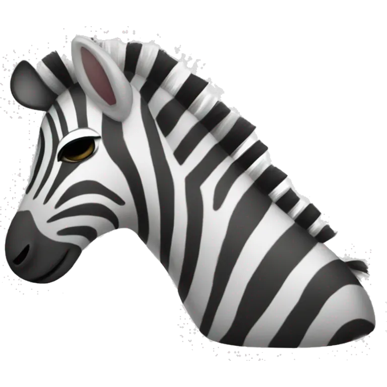 cute sleeping zebra with "z z z" emoji