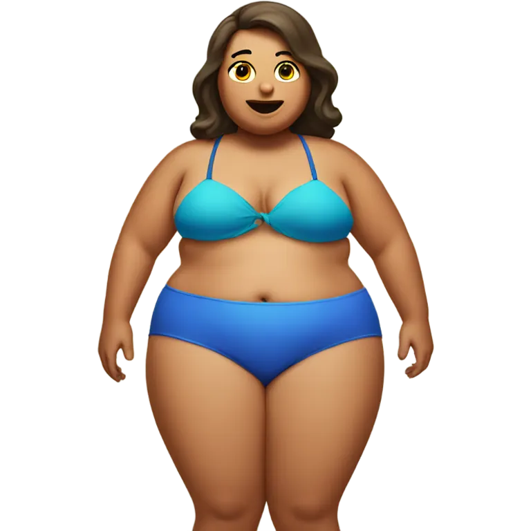 Fat girl in bikini emoji