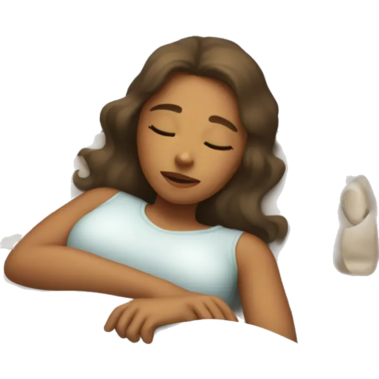 Girl sleeping in bed emoji