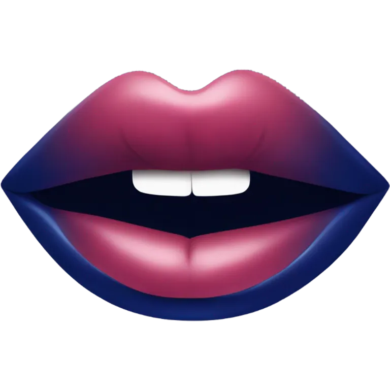 Navy blue kiss emoji
