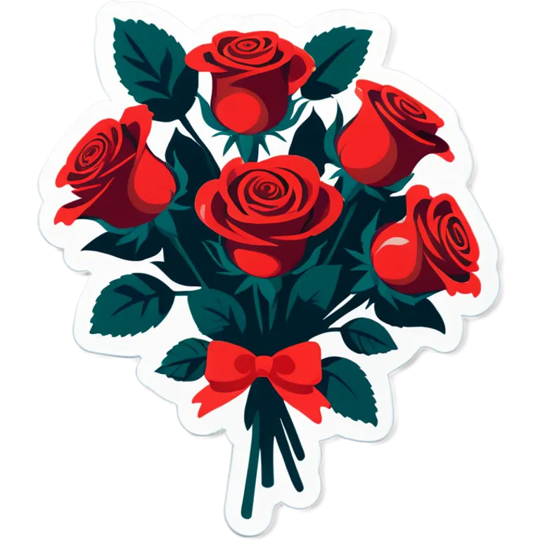 A bouquet of red roses emoji