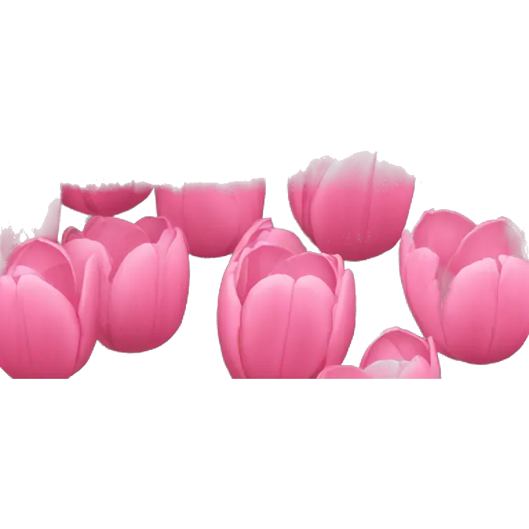 Pink tulips emoji