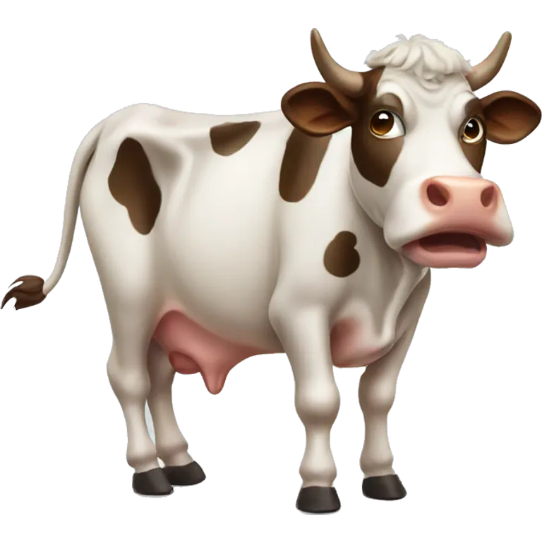 Cow farting emoji