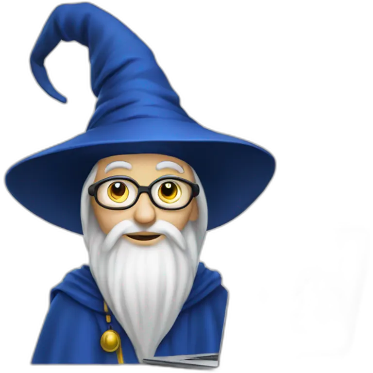 wizard with computer emoji