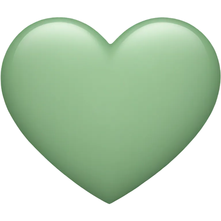 Sage green heart  emoji