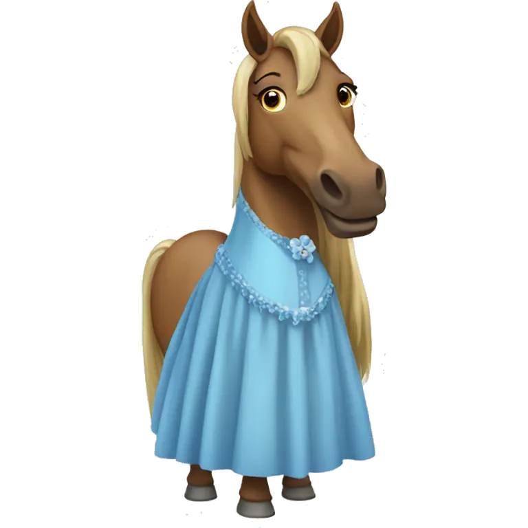 a horse wearing a dress emoji