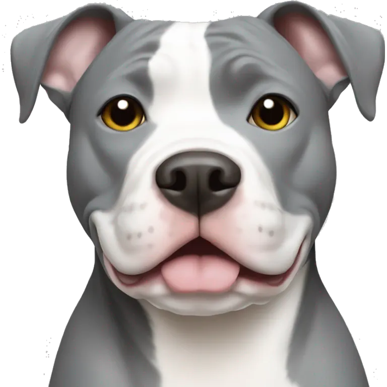 Grey and white pit bull emoji