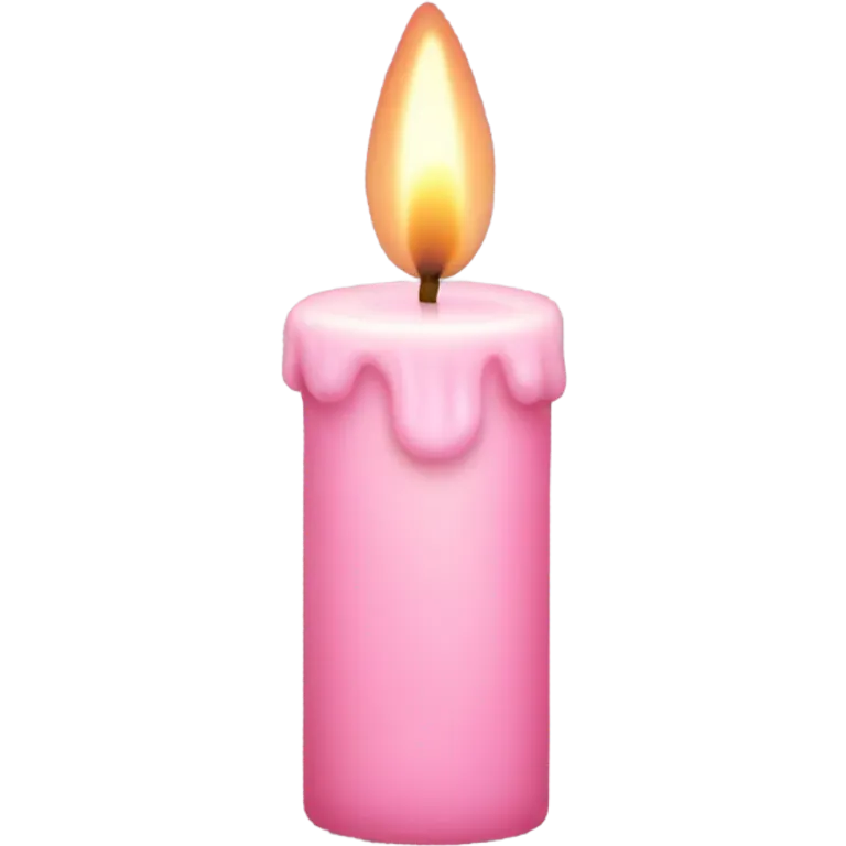 light pink candle emoji