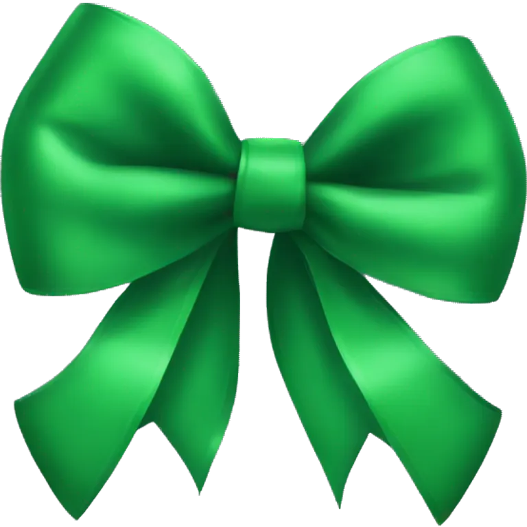 Green  bow emoji