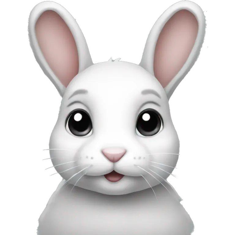 Bunny white grey  emoji