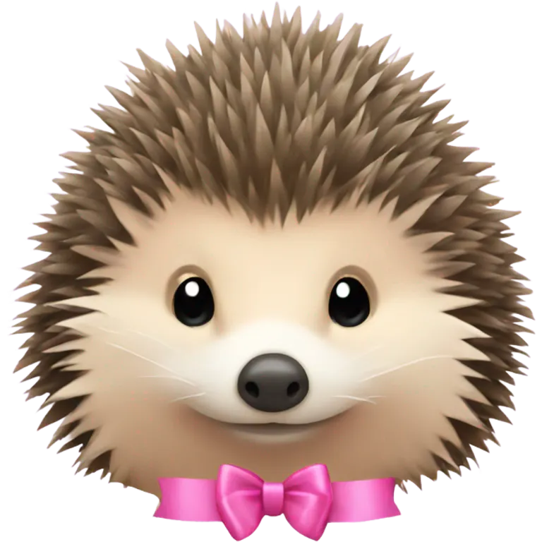 hedgehog with a pink bow emoji
