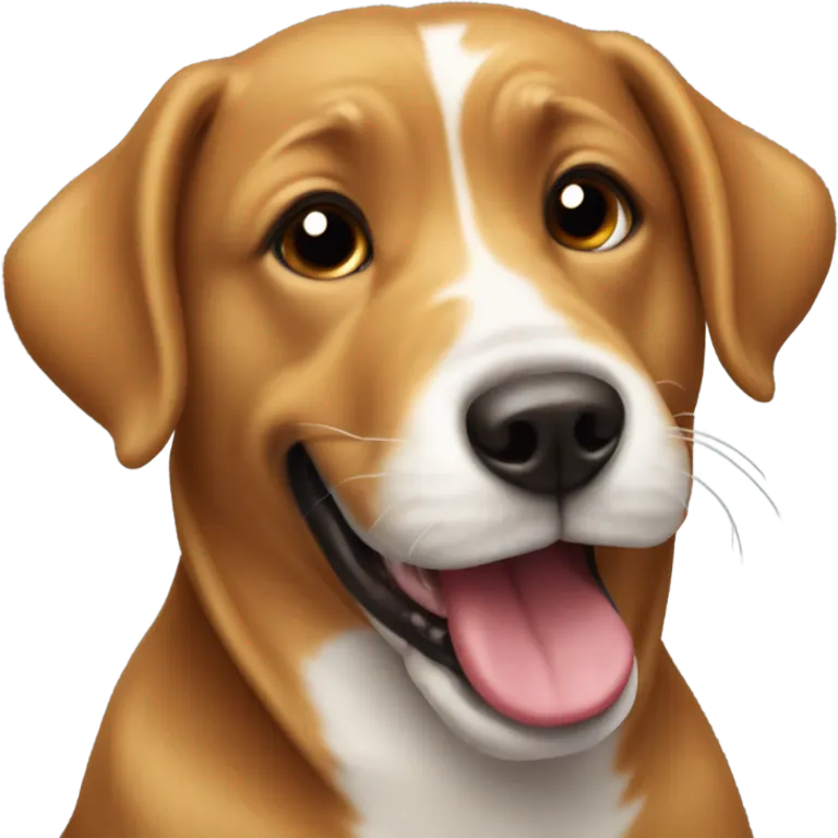 playful dog with tongue out emoji