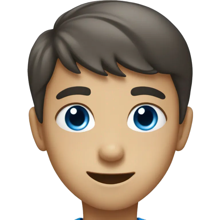 smiling boy looking at viewer blue eyes  emoji