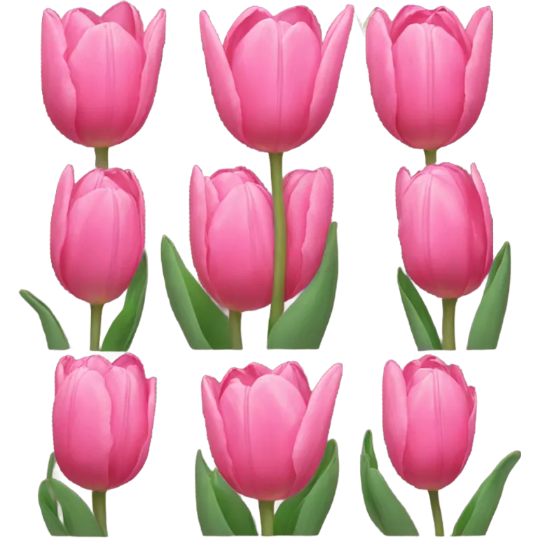 Pink tulips emoji