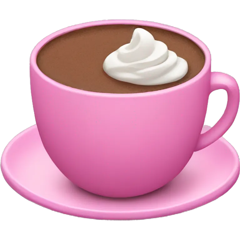 pink cup hot chocolate emoji