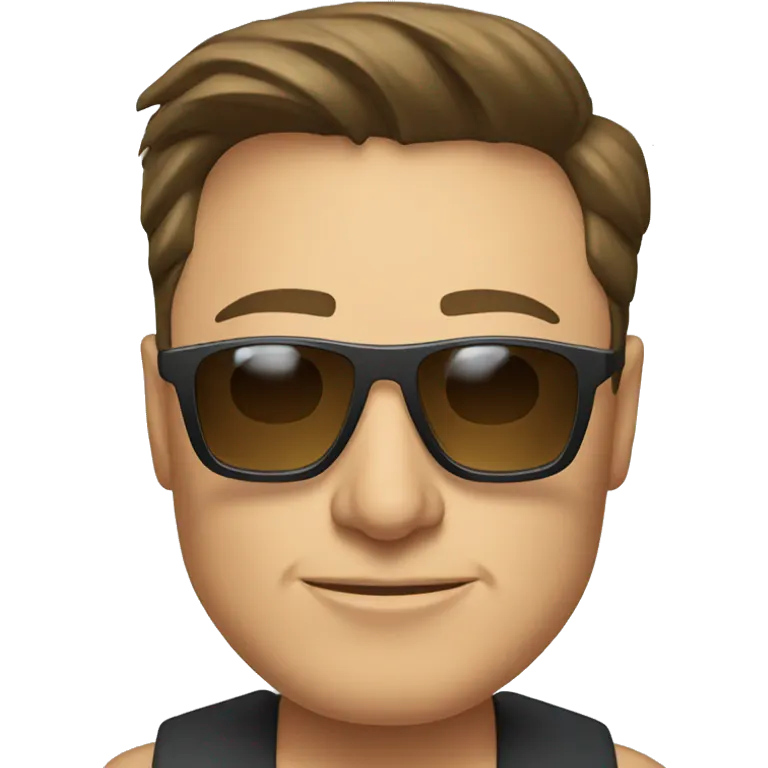 Elon Musk wearing sunglasses  emoji