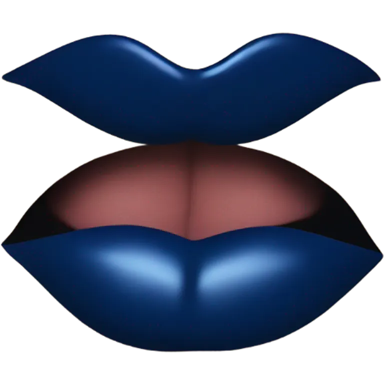 Navy blue kiss emoji