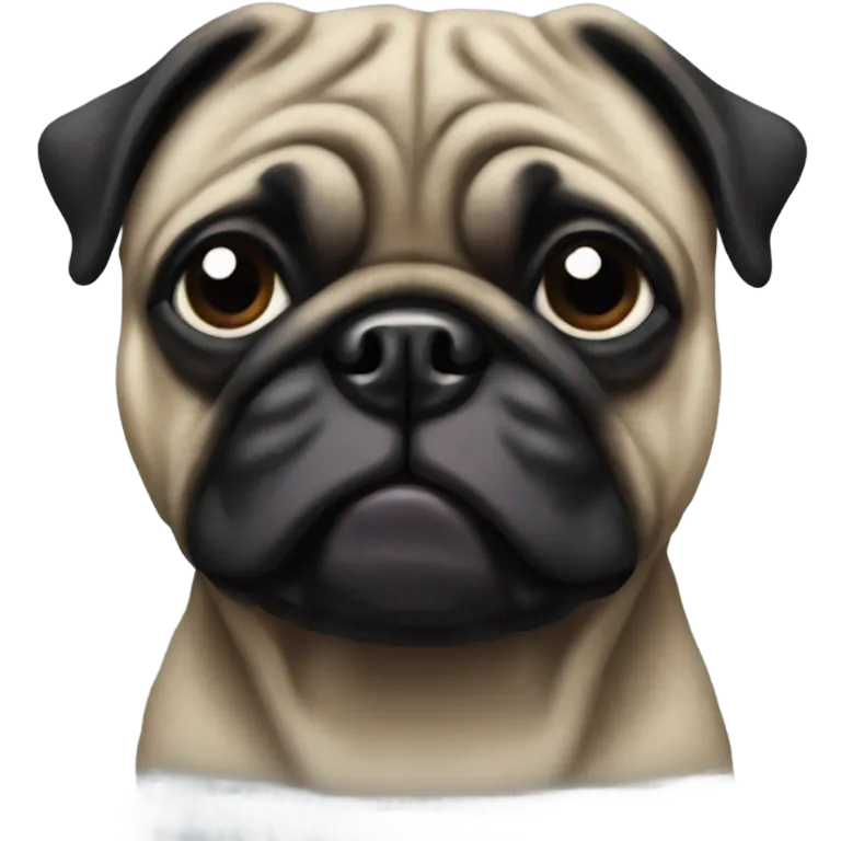 Brindle pug emoji