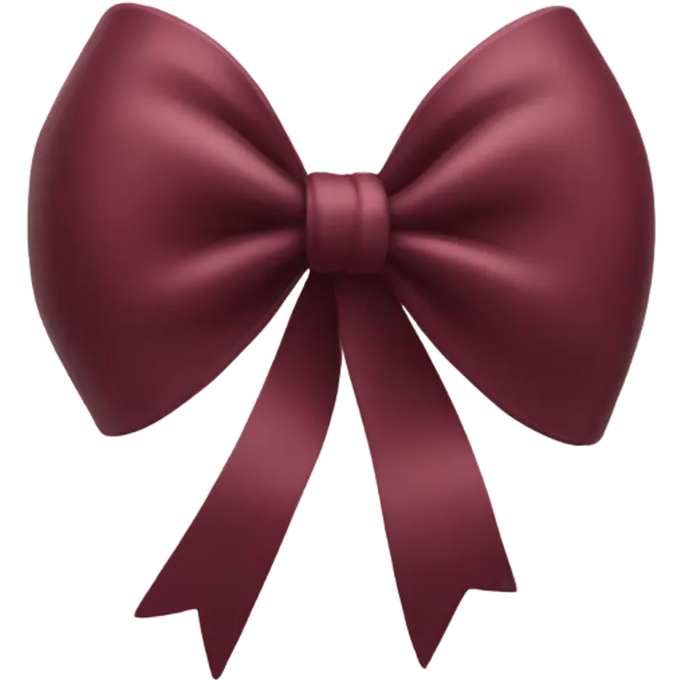 Burgundy bow emoji