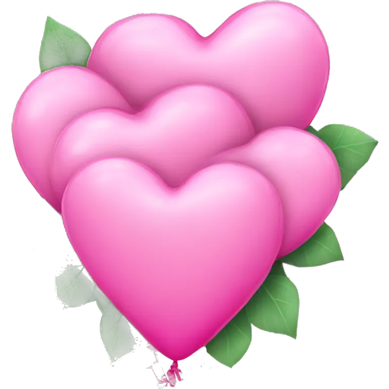 Pink heart balloon bouquet for wedding emoji