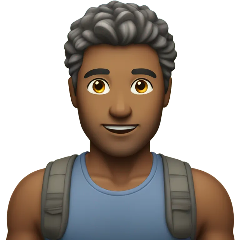 beach portrait of a man emoji