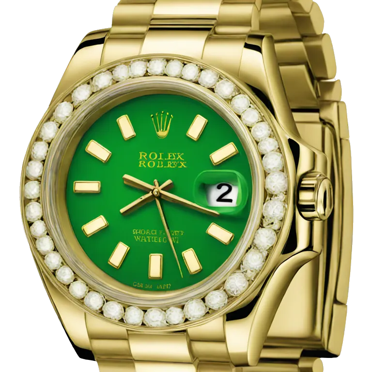 Rolex gold green watch emoji