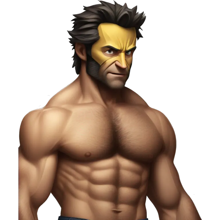 Shirtless Wolverine  emoji