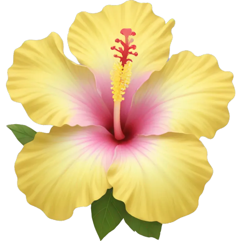 pastel yellow hibiscus emoji