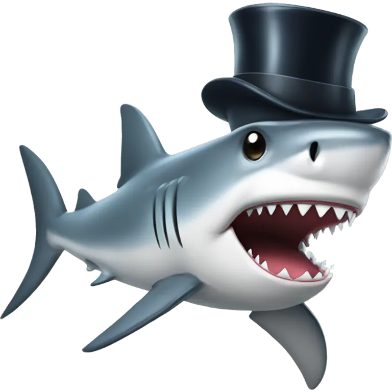 Shark With Tophat emoji