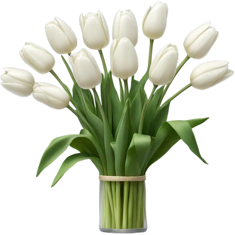 White tulips  emoji