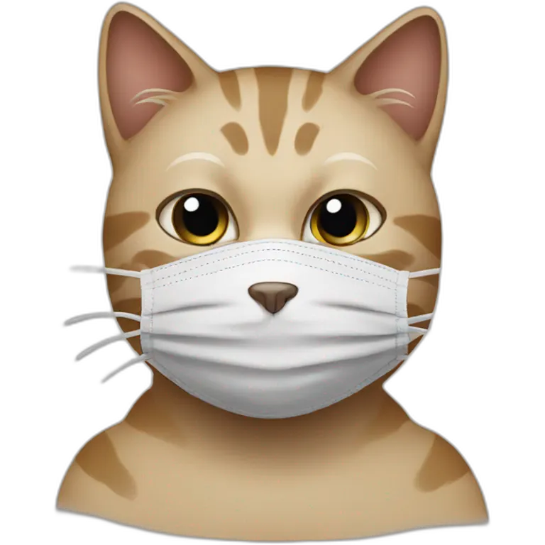 cat wearing a face mask emoji
