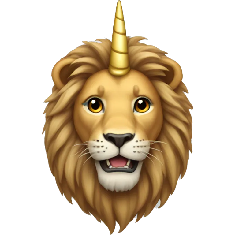 Lion with a unicorn horn emoji