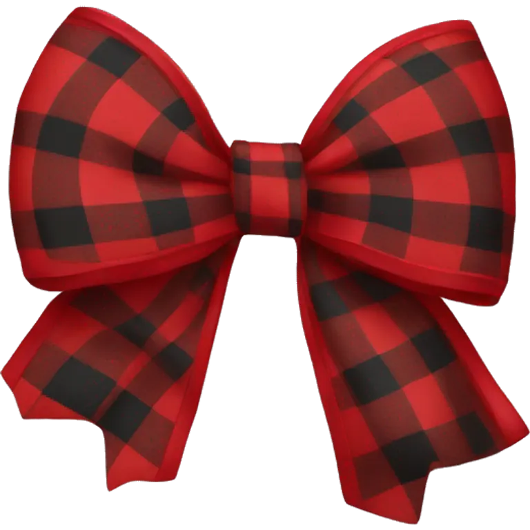 red plaid bow emoji