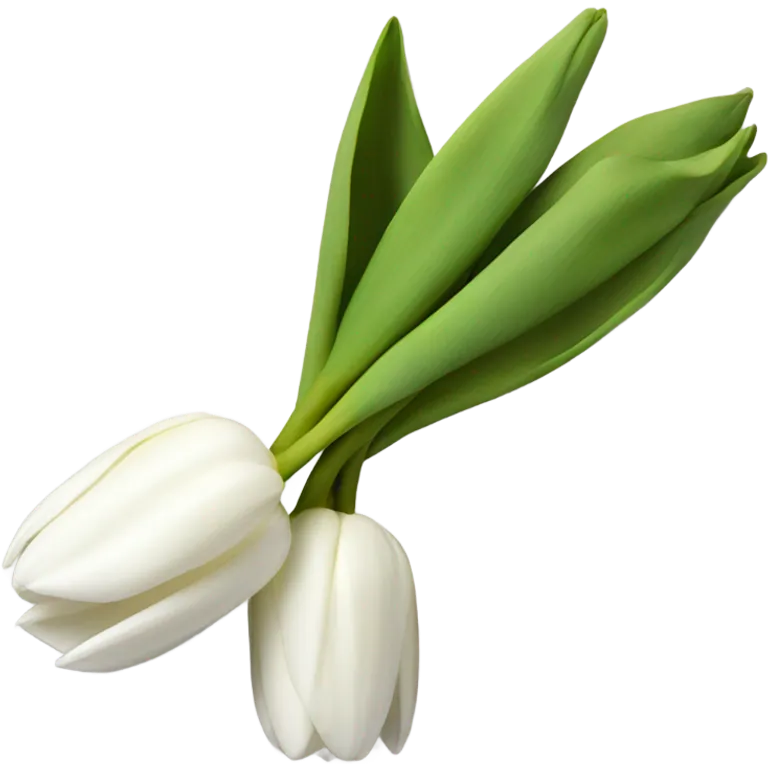white tulips emoji