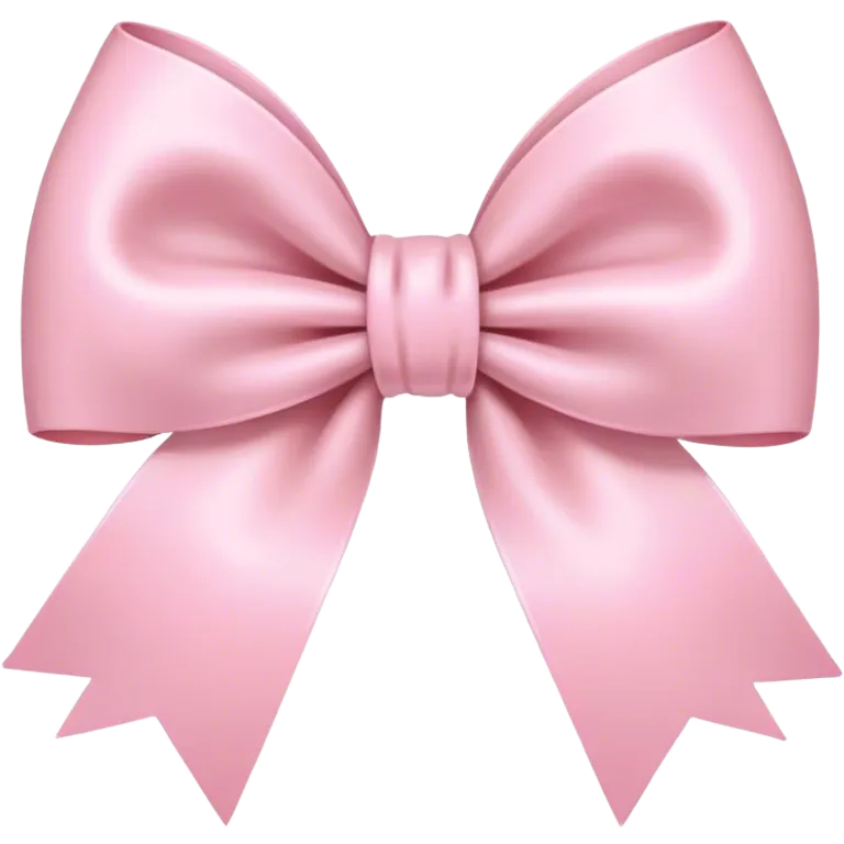 light pink bow on light pink bow emoji
