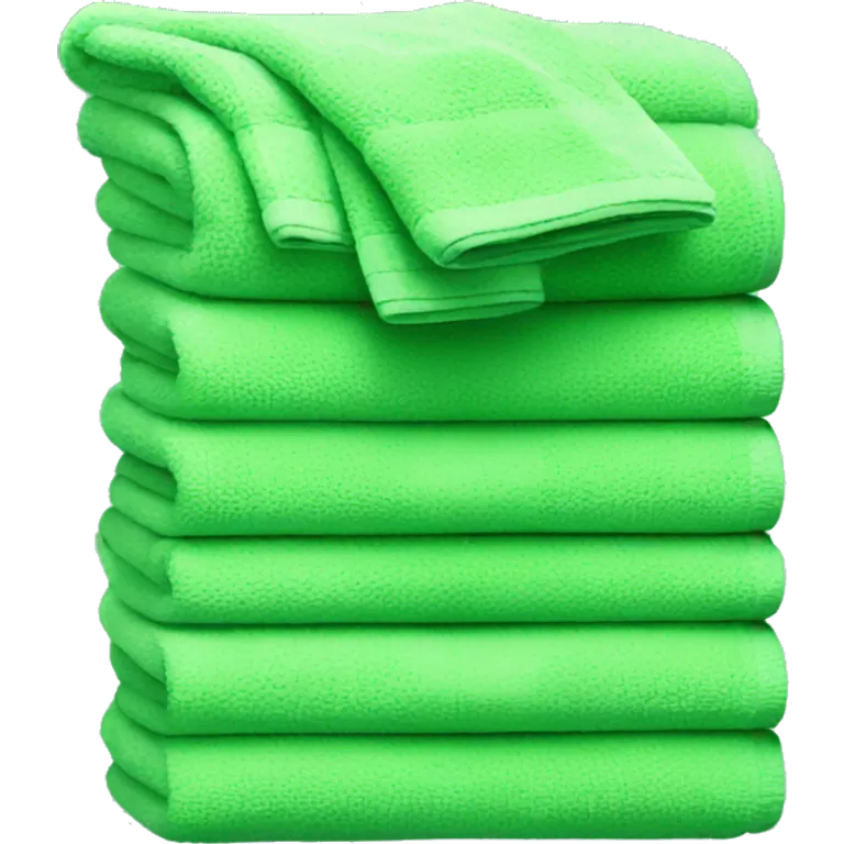 Green stacked towels emoji