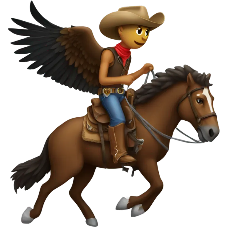 Eagle carrying a cowboy away emoji