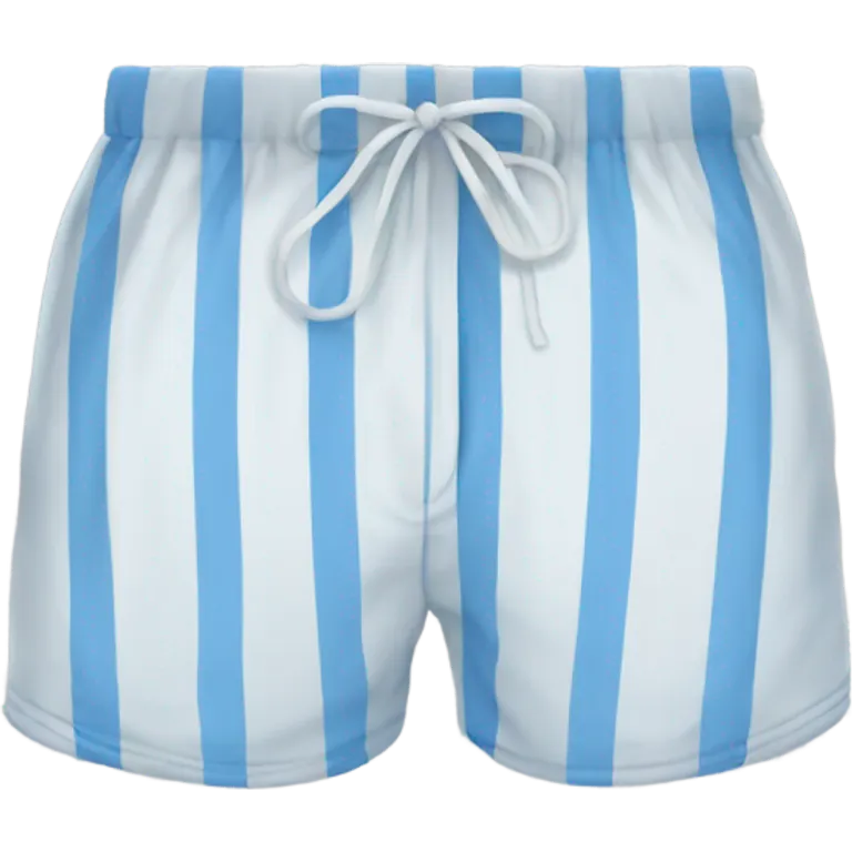 white and blue pin striped pajama shorts emoji