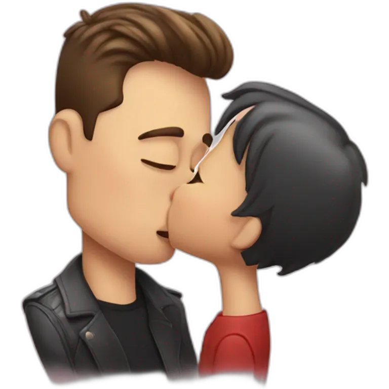Hand kissing Elon Musk emoji