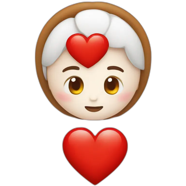 corazón coreano con corazón rojo emoji