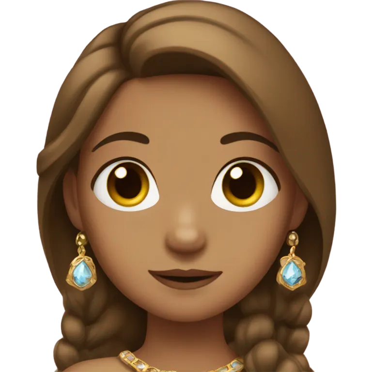 brown-haired girl with jewelry emoji