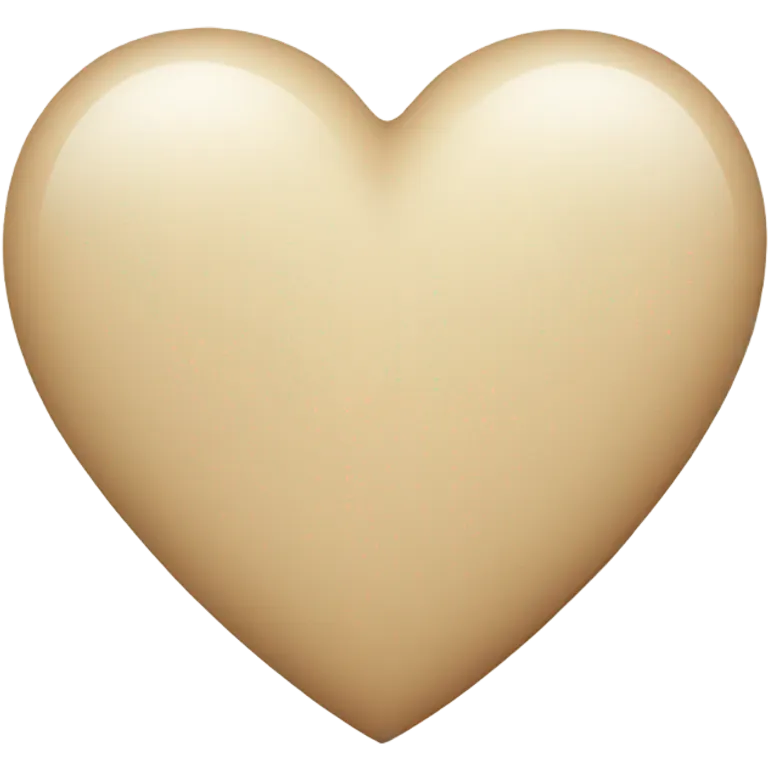 beige heart emoji