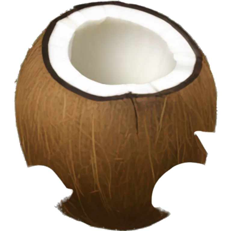 coconut with frangipani flower emoji