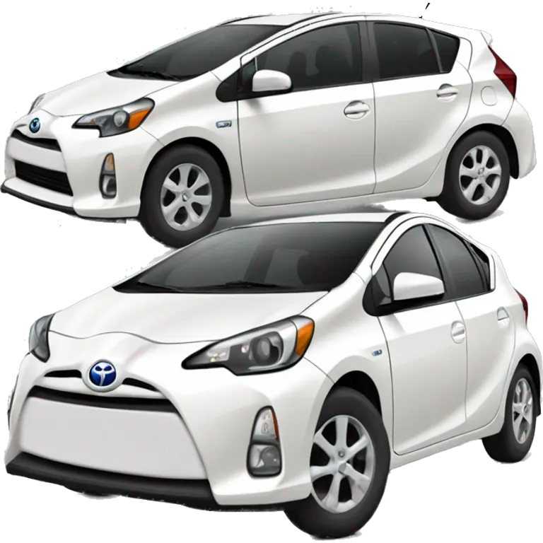 2016 white toyota Prius c emoji