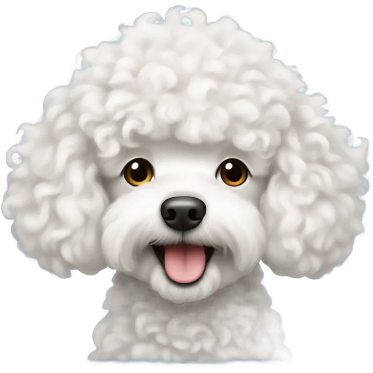 Mini white poodle  emoji