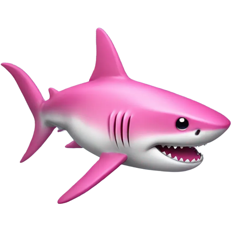 Pink shark emoji